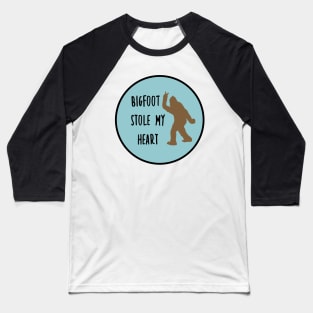 Bigfoot Stole My Heart Blue Sky Baseball T-Shirt